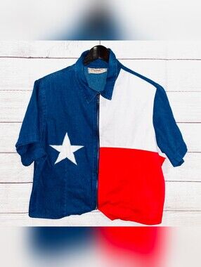 Rhythm Blue Vintage Blazer Top Western Style Rodeo Women's XL Texas